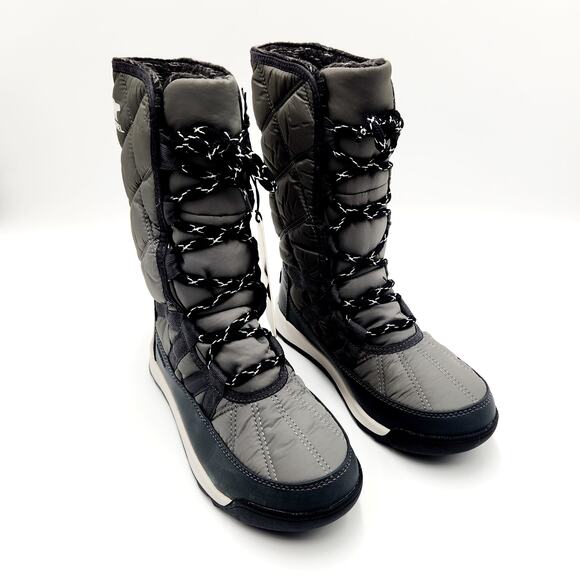 Sorel Women Grey Waterproof Quilted Whitney Lace Sporty Winter Boots Size US 5 - Picture 4 of 8